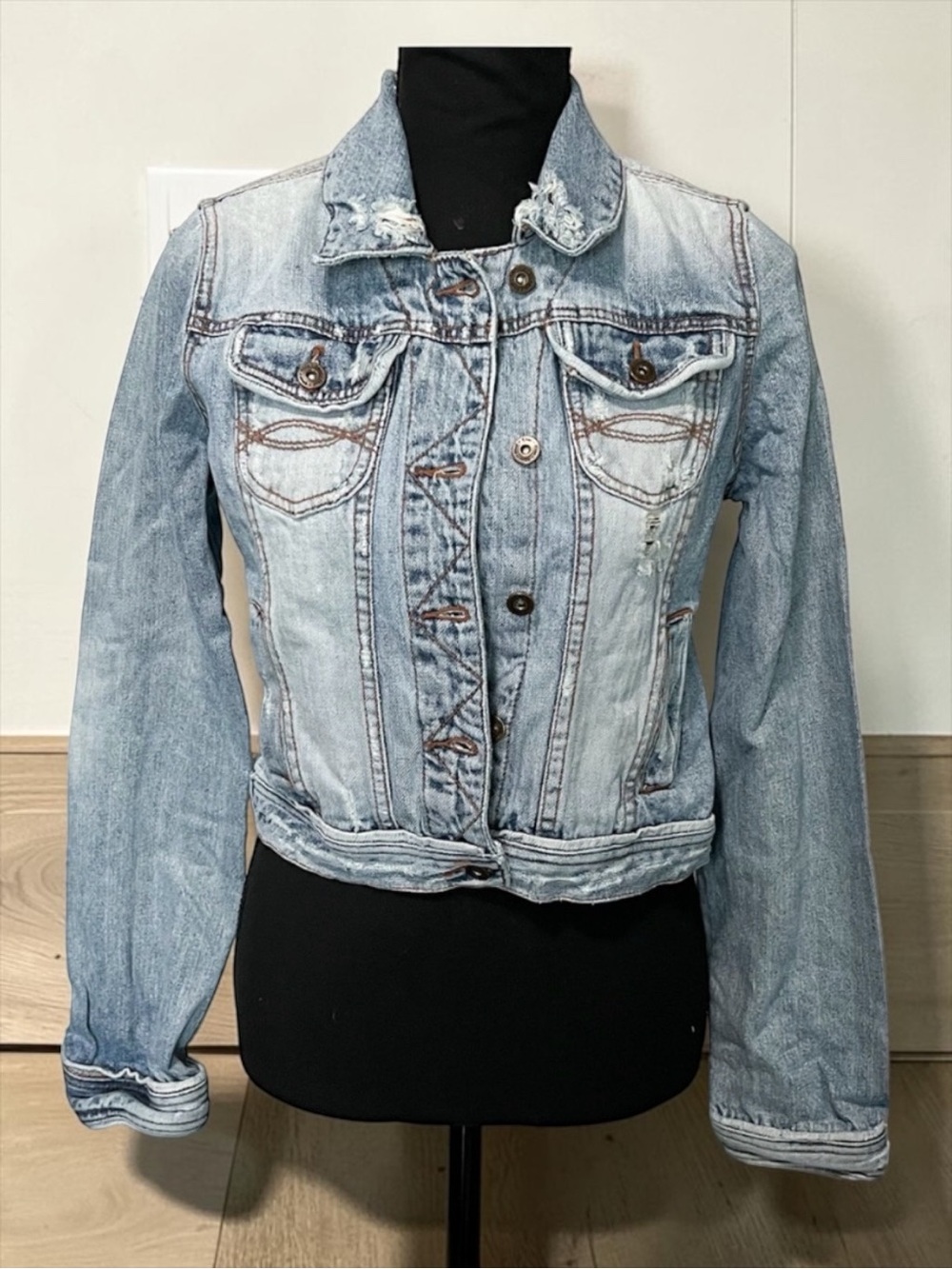 CHOR Distressed Denim Jacket (Size M)
